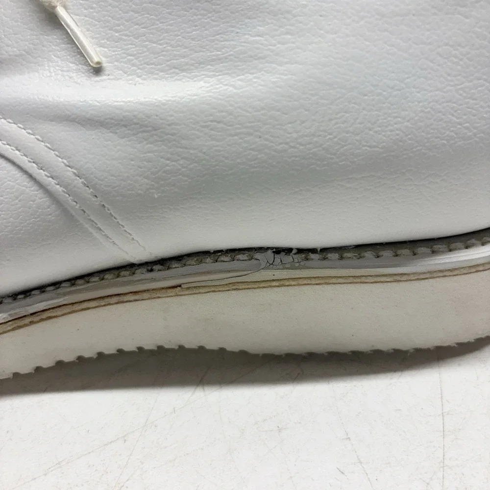 Alden 427 White Calfskin Plain Toe Dover Blucher Derby Shoes Men's Size 9.5 C/E